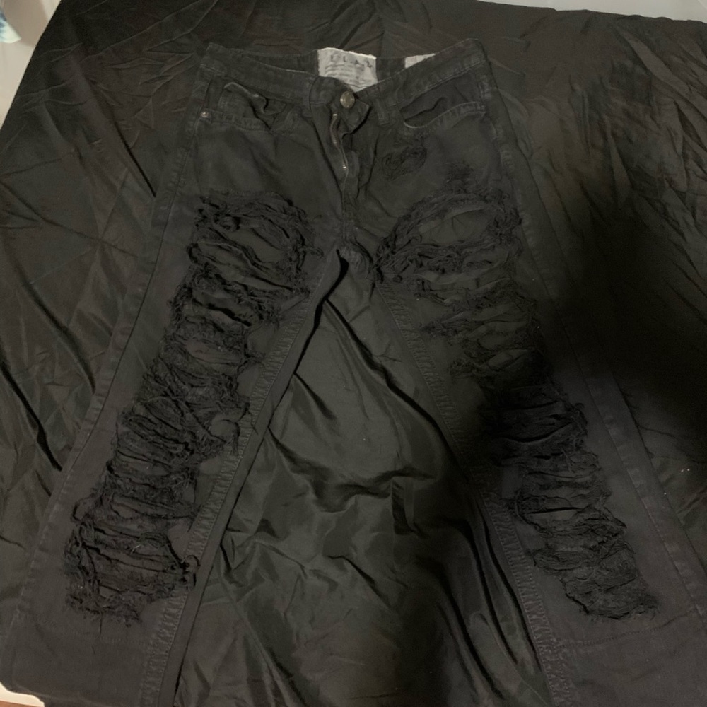 Black Ripped Pants 30x30